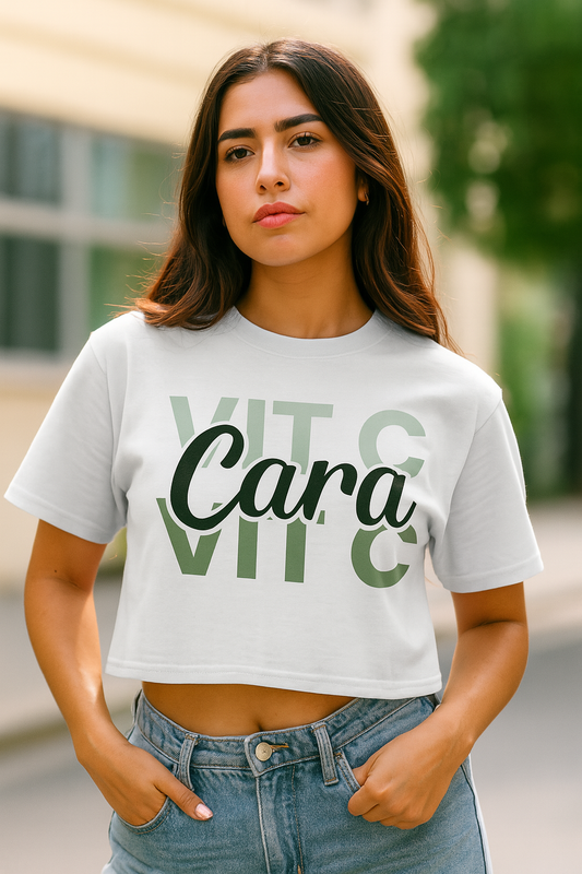 Crop Tee - Vitamin C Cara - Street Style Women's